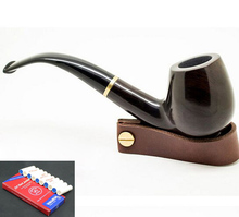 16 Tools Classic Handmade Brown Wooden Smoking Pipe Set Smoke Tobacco Round Ring Ebony Wood Smoking Pipe 5082y 2024 - buy cheap