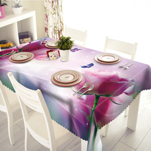 3D Tablecloth Pink Lotus Pattern Dust Cloth Thick Rectangular Outdoor Wedding Banquet Decoration Table Cloth Furniture Supplies 2024 - buy cheap