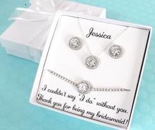 personalize names cubic zirconia wedding Bridesmaid proposal gifts bridal crystal Earrings necklace bracelet sets Jewelry Set 2024 - buy cheap