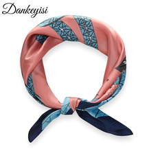 DANKEYISI Elegant Women Square Silk scarf Head Neck Scarf Skinny Kerchief Retro Hair Tie Band Small Fashion Scarf Foulard Femme 2024 - buy cheap