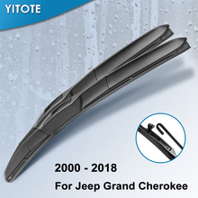 Yitote pára-brisas híbrido lâminas de limpador para jeep grand cherokee ajuste gancho braços modelo ano de 2000 a 2018 2024 - compre barato