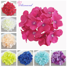 Flores artificiales de seda para decoración de boda, flores de pared hechas a mano, cabeza de flor de hortensia, 15cm, 20 Uds. 2024 - compra barato