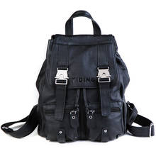 TIDING 100% Pebble Genuine Leather Women Backpack School bags drawstring backpack Shoulder bag 3016 2024 - buy cheap