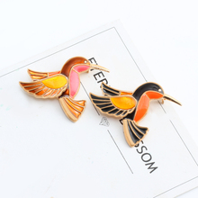 2pcs/Set Hot Colorful Glaze Birdie Cute Cartoon Birds Enamel Pin Women Sweater Dress Jackets Badges Pins Fashion Jewelry Gifts 2024 - buy cheap