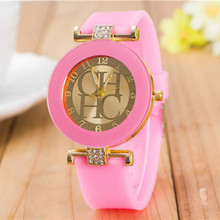 Высококачественные модные женские часы Стразы 2019 роскошный бренд силиконовый ремешок женские кварцевые часы наручные часы женские часы 2024 - купить недорого