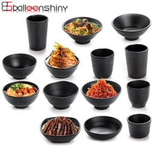 BalleenShiny Melamine Bowl Black Frost Porcelain Imitation Sauce Relish Rice Soup Small Bowl Hot Pot Noodle Solid Tableware 2024 - buy cheap