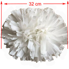 Pompons brancas de 32cm (2 tamanhos), pompons com cabo de plástico médio e combinação 2024 - compre barato
