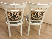 Mr & Mrs-Set de 2 unids/set de silla de madera, letrero rústico derecho, decoración de boda Vintage para novio y novia 2024 - compra barato