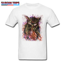 2018 Popular Men T-shirt Graffiti Owl Print Tshirt Summer/Autumn Tops Tees Comics T Shirt O-Neck Cotton White Streetwear Vintage 2024 - buy cheap