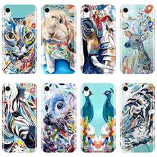 Funda trasera suave para iPhone, carcasa de silicona con diseño de gato, conejo, elefante, para iPhone X, XR, XS MAX, 8, 7, 6 S, 6 S, 6 S, 7, 8 Plus 2024 - compra barato