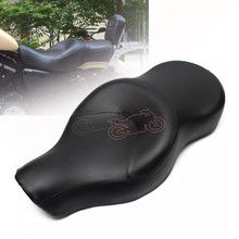 Asiento trasero de cuero PU para conductor y pasajero, asiento de dos asientos, asiento de viaje, cojín para Harley XL883 XL1200 N Sportster 05-13 2024 - compra barato