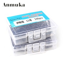 Anmuka 500pcs barbed fishing hooks explosion pole carbon silver hook sabiki steel carp fish hook pack fishing tackle 2024 - buy cheap