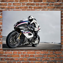 Papel de parede para motocicleta superbike b m w hp4, arte em tela impressa para decoração do quarto 2024 - compre barato