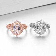 Обручальное кольцо для женщин, розовое золото, серебро, вечерние ювелирные изделия, r4996 2024 - купить недорого