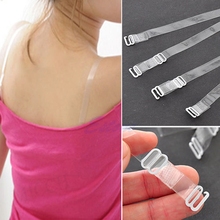 1 par de sutiãs invisíveis ajustáveis, sutiã transparente, acessórios para roupas íntimas, alças de ombro, silicone 2024 - compre barato