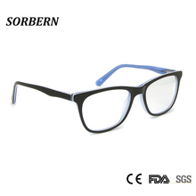 SORBERN Kid Optical Glasses Frames Acetate Spectacles Nerd Style Children Myopia Prescription Frame Durable SPring Hinges 2024 - buy cheap