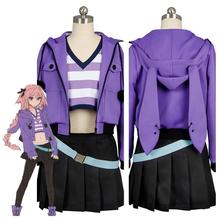 Fate Apocrypha Cosplay Rider Astolfo Cosplay Costume Dress Purple Suit For Girls Women Uniform Halloween Carnival Costumes 2024 - buy cheap