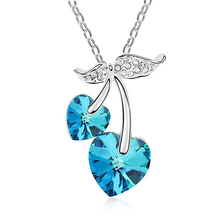 2019 Crystals from Swarovski Heart Pendants Necklaces Leaves Necklaces  Fashion Love Statement Necklaces & Pendants Gift 2024 - buy cheap