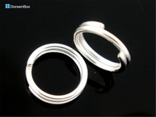 Doreen Box Lovely 800 PCs Silver color Double Loops Open Jump Rings 6mm Dia. Findings (B04156) 2024 - buy cheap