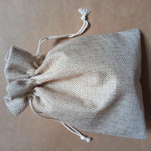 Bolsa de yute de arpillera Natural Vintage, bolsa de hilo de algodón con cordón, embalaje de joyería, bolsa de regalo de boda/fiesta/cumpleaños 2024 - compra barato
