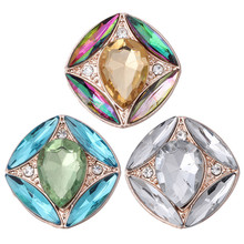 10pcs/lot New Snap Jewelry Crystal Snap Buttons Fit DIY 18mm Snaps Bracelet Button Jewelry ZA3053A 2024 - buy cheap
