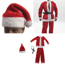 Conjunto de ropa de Navidad a escala 1:6, gorro de Papá Noel para figura de acción de 12 pulgadas, accesorios de juguete para muñecas 2024 - compra barato