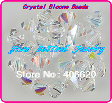 Free Shipping, 720pcs/Lot 4mm crystal clear AB color Chinese Top Quality Crystal Bicone Beads 2024 - buy cheap