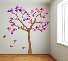 DIY large size green tree birds vinyl wall stickers home decor living room bedroom wallpaper murals family tree wall decal D813 2024 - buy cheap