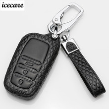 Funda plegable de cuero genuino para llave de coche, funda para Toyota Yaris Camry Corolla Prado REIZ Crown RAV4 Hilux, bolsa de carcasa para Toyota 2024 - compra barato