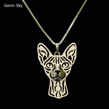 Sphynx-collar de gato tallado A Mano, accesorio hueco, joyería chapada en colores dorados, entrega rápida 2024 - compra barato