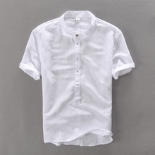 Men shirt short sleeve summer linen shirts men brand clothing comfortable camisa masculina breathable cotton mens shirt camisa 2024 - buy cheap