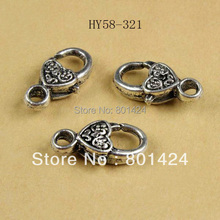 free shipping 58-321 12pcs jewelry finding  antiquated silver alloy lobster clasp 2024 - buy cheap