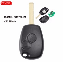 Keyecu Remote Key 2 Button 433MHz PCF7961M for Renault Trafic Vauxhall Vivaro 2014-2017 Uncut VA2 Blade 2024 - buy cheap