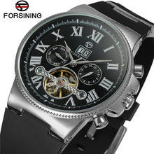 Forsining Relogio Masculino Men Day Roman Number Flywheel Day Auto Mechanical Watch Wristwatch Gift Free Ship 2024 - buy cheap