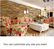 Papel tapiz de Grandes murales personalizado para TV, Fondo de papel tapiz de imitación de ladrillo chino moderno, envío gratis 2024 - compra barato