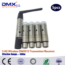 DHL Free Shipping 5pcs dmx wireless transmitter receiver replace  your XLR DMX cables. 2024 - buy cheap