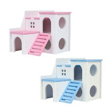 Wooden Hamster House Hideout Exercise Play Toys Mouse Rat Small Animals Chew hamster accessories 2024 - buy cheap