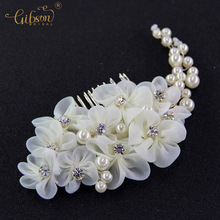 Wedding Anniversary Hair Decoration Bridal Bridesmaid Pearl Artificial Flower Hair Side Comb Girls Jewelry Prom Accessory 2024 - buy cheap