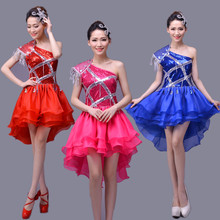Modern dance costumes female adult youth ds sequined jazz dance costume dance drum suits opening dance tutu 2024 - buy cheap