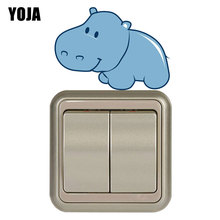 YOJA Vector Hippo высококачественный декоративный переключатель для гостиной спальни настенный персонализированный стикер 8SS1215 2024 - купить недорого