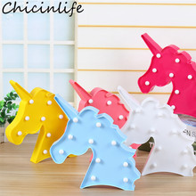 Chicinlife 1Pcs Unicorn LED Night Light Birthday Party Baby Shower Kids Favors Unicorn Party Bedroom Wedding Decoration Supplies 2024 - buy cheap