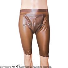 Transparent Brown Sexy Latex Boxer Shorts With Codpiece Button Front Rubber Boyshorts Underpants Underwear Pants Briefs DK-0075 2024 - buy cheap