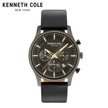 Kennth Cole Original Mens Watches Sports Chronograph Black Leather Buckle Quartz Waterproof Outdoor 2018 Luxury Brand Watches 2024 - buy cheap