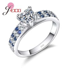 Простое кольцо в виде сердца для женщин, модные кольца с кубическим цирконием, кольцо на палец, ювелирные изделия 2024 - купить недорого