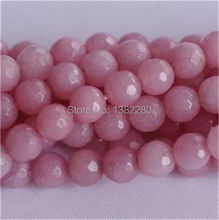 ! Wholesale fashion, 8mm Faceted Pink Morganite Round Loose Beads 15" 2pc/lot fashion jewelry  JT5297 2024 - buy cheap