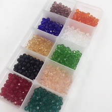 4*4MM 1000Pcs/Box Mix 10 Colors Round Ball Glass Crystal Loose Beads Strands Jewelry Loose Bead 2024 - buy cheap