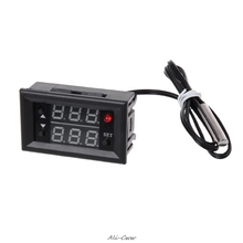 Controlador de temperatura del termostato Digital, pantalla roja con sonda, sensor impermeable, W2810 DC12V 20A 2024 - compra barato