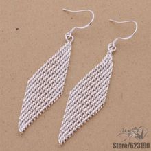 AE143 silver plated love cute earrings ,  silver fashion jewelry , rhombus /eqmanhta gcyaoufa 2024 - buy cheap