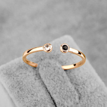 Новинка, распродажа, настоящие брендовые Австрийские кольца TongKwok с кристаллами для женщин, тонкое кольцо с отверстиями # RA11542Rose 2024 - купить недорого