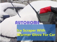 Автомобиль Ван льда скраппер тепловые перчатки варежки Мороз Снег ветровое стекло 2024 - купить недорого